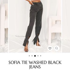 12th Tribe Ankle Tie Black Jeans